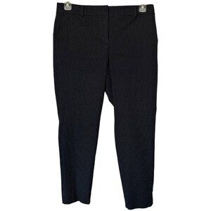 Talbots Black White Polka Dot Hampshire Ankle Cropped Pants Women's Size 10